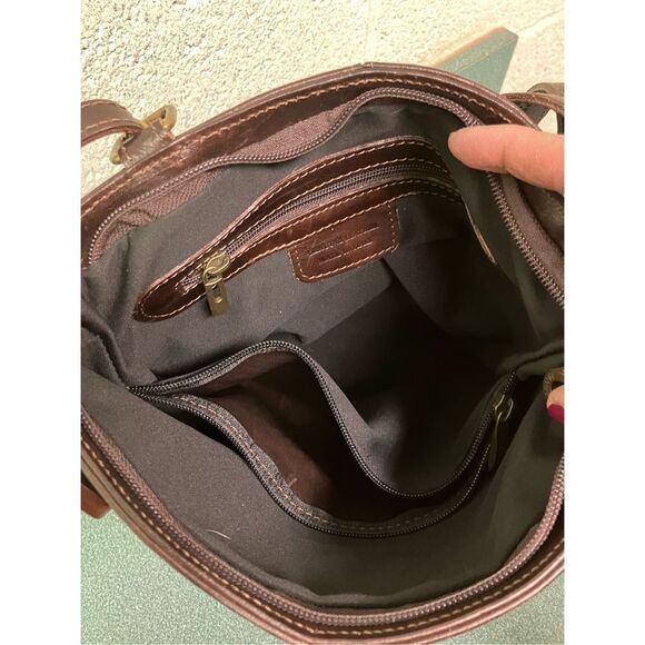 Leather Shop Made In Italy Convertable Brown Tote/Backpack. EUC Genuine Leather - Picture 7 of 15